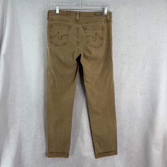 AG Adriano Goldschmied Jeans Womens 29R Tan Stilt Roll-Up Cigarette‎ Crop USA - Picture 2 of 6